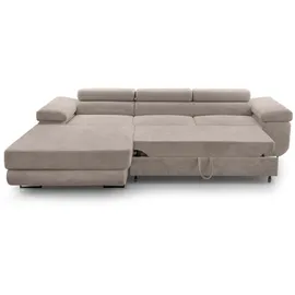ax living Eckcouch Cord 2-Sitzer Beige