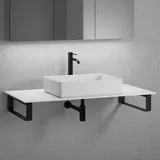 neoro n50 Slim-Konsolenplatte B: 120 cm mit Waschtisch B: 58 cm weiß matt, B: 120.5 BN0065WM+BN0404WM+BN0503WM+2#BN000005+BN000002