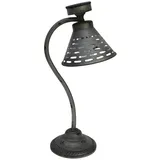 deluke Außenleuchte Kunststoff 57,0x22,0x30,0 cm Solar-Tischlampe Silber