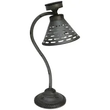 deluke Außenleuchte Kunststoff 57,0x22,0x30,0 cm Solar-Tischlampe Silber