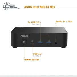 CSL Mini-PC ASUS NUC14 N97 2023 8 GB RAM 4000 GB SSD Intel UHD Graphics Windows 11 Home