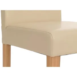 chefgastro Esszimmerstuhl Kunstleder Beige