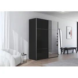 Rauch »Kleiderschrank Schrank Garderobe Schlafzimmerschrank SCALE-TRIO«, edle dreigeteilte Front mit 2 Zierleisten Spiegel/Glas MADE IN GERMANY schwarz