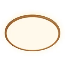 Briloner - LED Deckenlampe mit indirektem Licht, flach, warmweißes Licht, Lampe, Deckenleuchte, Wohnzimmerlampe, LED Panel, Küchenlampe, Schlafzimmerlampe, 42x3 cm, Holzrahmen