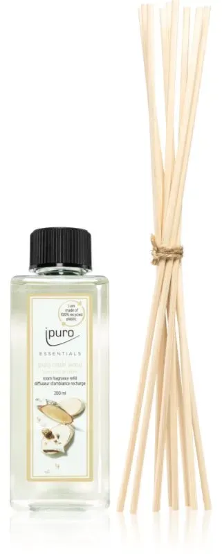 ipuro Essentials Cedar Wood Ersatzfüllung Aroma Diffuser + Ersatzstäbchen für Aromazerstäuber 200 ml