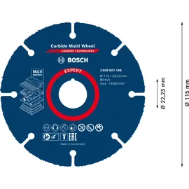Bosch Expert Carbide Multi Wheel Trennscheibe 115 mm 1 St.