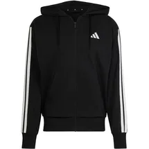 adidas Essentials 3-Streifen French Terry Fullzip Hoodie black-white (095A) 2XL