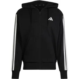 adidas Essentials 3-Streifen French Terry Fullzip Hoodie black-white (095A) 2XL