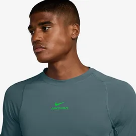 Nike Pro Dri-FIT Herren T-Shirt türkis - mineral slate/green strike