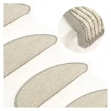 vidaXL Treppenmatten Selbstklebend 15 Stk. 56x17x3 cm Silbern
