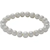 ZEEme Armband Süßwasserzuchtperlen weiß 8-8,5mm Größe 18