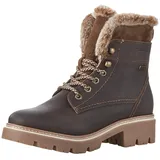 TAMARIS Damen Warmfutter Stiefel Leder Blockabsatz Duo-Tex; MOCCA, EU