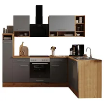 Respekta Winkelküche L-Form 250 x 172 cm Grau