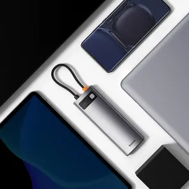 Baseus Metal Gleam 8in1 USB-C zu 3x USB 3.1 + HDMI + USB-C PD + RJ45 + microSD/SD