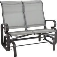 Beliani Beliani, Gartenbank für 2 Personen braun Aluminium Schaukelfunktion