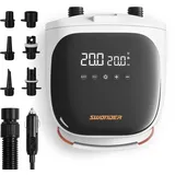 Swonder SUP-Pumpe, 30% Schnellere Inflation SUP Pumpe Elektrisch, Kompakte & Leichte Elektrische Luftpumpe mit 20 PSI(1,38 Bar) Hochdruck, Ohne Akku, für SUP & Schlauchboot