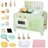 aiyaplay Kinderküche Spielküche mit Mikrowelle Spüle und Zubehör Spielzeugküche Puppenküche Spielset Spielzeug für Kinder Geschenk für Mädchen Jungen ab 3 Jahren Grün