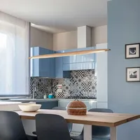 Fabas Luce Ribot LED Pendelleuchte 130cm Eichenholz