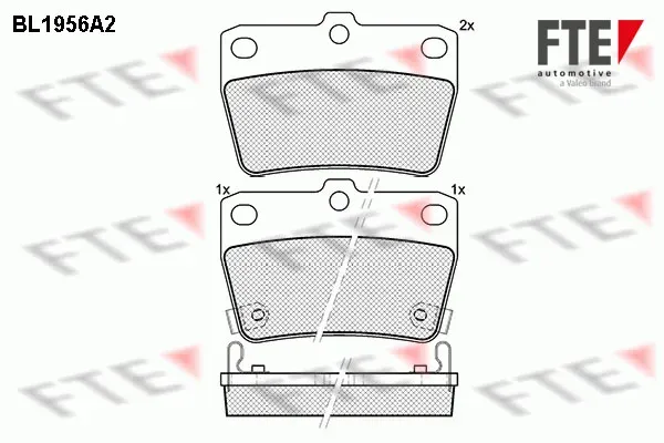 FTE Bremsbelagsatz, Scheibenbremse 9010543 Hinterachse für TOYOTA CHERY
