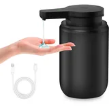 Mamiddle Seifenspender Automatisch mit Sensor Infrarot Seifenspender Elektrischer IPX5 Wasserdicht USB-C Aufladung für Küche & Bad (Schwarz - Flüssigetyp)