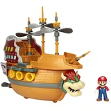 Jakks Pacific Bowsers Luftschiff-Spielset mit Mario-Actionfigur 6cm