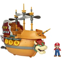 Jakks Pacific Bowsers Luftschiff-Spielset mit Mario-Actionfigur 6cm