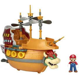 Jakks Pacific Bowsers Luftschiff-Spielset mit Mario-Actionfigur 6cm