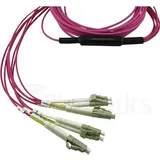 BlueOptics X66205-10 kompatibles MPO-4xLC Multimode OM4 Patchkabel 10 Meter