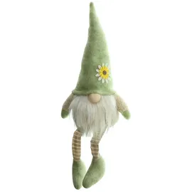 Dekoleidenschaft Wichtel "Blumenmütze" Kantenhocker 35 cm hoch, Dekofigur, Frühlingswichtel, Dekowichtel, Kantensitzer, Gnom, Zwerg, Osterdeko bunt