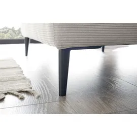 KAWOLA Relaxsessel CARA Feincord 75 x 90 x 200 cm Silber mit Kissen