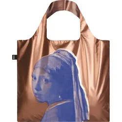 Loqi Museum Metallic Johannes Vermeer Tasche Das Mädchen mit dem Perlenohrring Roségold