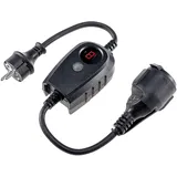 ChiliTec Steckdose mit Dämmerungssensor IP44 Schwarz