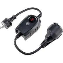 ChiliTec Steckdose mit Dämmerungssensor IP44 Schwarz