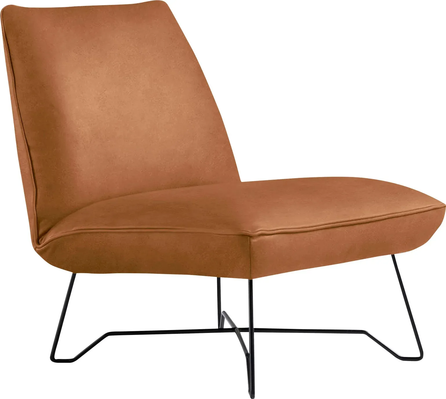 Sessel EGOITALIANO "Lia Loungesessel, elegant und stylisch, toller Sitzkomfort", braun (cognac), B:62cm H:73cm T:79cm, Luxus-Micofaser Lederoptik (100% Polyester) ist ein neues technisches Gewebe mit einem visuellen und taktilen Aspekt, der dem Nubuk sehr nahe kommt, mit innovativen Eigenschaften. Seine außerordentliche Weichheit kommt von einem exklusiven Produktionsprozess, der Unreinheiten und Unregelmäßigkeiten beseitigt. Das Ergebnis ist eine bemerkenswert samtige Faser, die durch das Vorhandensein von Körnern verstärkt wird. Von der einfarbigen Eleganz der warmen Farben und der Vielfalt an trendigen Farben, die es zu seiner eigenen Stärke und Persönlichkeit machen., Sessel, Einzelsessel, extravaganter Designsessel, Solitärsessel