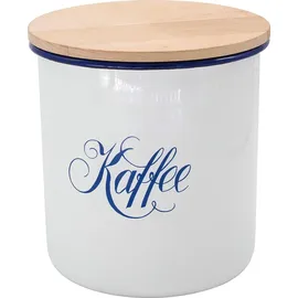 Krüger Kaffeedose emailliert blau/weiß 16 cm 3,5 l