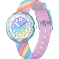 Flik Flak LIQUID RAINBOW Gehäusefarbe mehrfarbig Armbandtyp Silikonarmband Armbandfarbe rosa