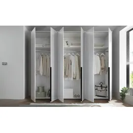 Stella Trading Drehtürenschrank 6-türig 270 x 225 x 52 cm Weiß