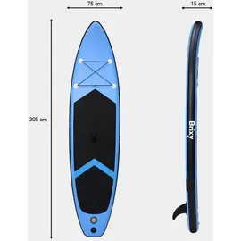 brixy SUP Board Aufblasbar 305 cm Blau