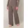 Base Level Curvy "Arah", Damen, Gr. 48, Länge 32, grau (schwarz taupe), Web, Obermaterial: 97% Polyester, 3% Elasthan, unifarben, loose fit extralang, Hosen Treggings, mit elastischem Bund