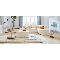 andas Alesund Sofas Gr. B/H/T: 362 cm x 84 cm x 183 cm, Cord, Ottomane rechts, beige