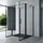 mai & mai Ravenna66 U-Form Duschabtrennung 90 x 90 cm mit Duschwanne Schwarz Klarglas