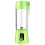 Bekasa Tragbarer Mixer Smoothie Maker, 23 x 8cm Smoothie Maker to Go mit 6 Klingen, Wiederaufladbarer Tragbarer Mixer fur Home Office Reisen und Im Freien (Green)