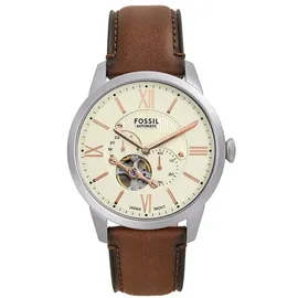 Fossil Herren Analog Automatik Uhr mit Leder Armband ME3266