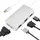 helos Dockingstation USB 3.1 Type-CTM St./DP/HDMI/DVI/VGA Bu, PREMIUM 4K, silber