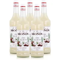 Monin Sirup Cocos 1L - Cocktails Milchshakes Kaffeesirup (5er Pack)