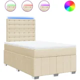 Maison Exclusive - Boxspringbett Mit Matratze Creme 120x200 Cm St