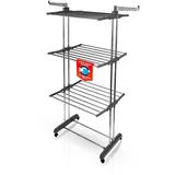 BigDean Wäscheständer Turm 16 m grau