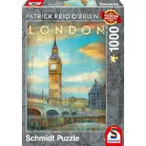 Schmidt Spiele Puzzle 59585 Patrick Reid O'Brien, London, 1000 Teile Puzzle