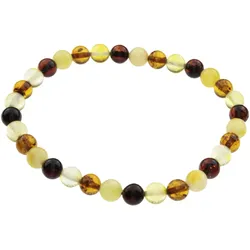Armband OSTSEE-SCHMUCK "Ostsee-Schmuck Armband Kugel 6 mm Armband Kugel 6 mm", braun, Armbänder, Damen, 19cm, Bernstein