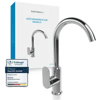 Bächlein Küchenarmatur Ermelo Chrom - Spültischarmatur mit 360° schwenkbarem Auslauf, moderner Wasserhahn